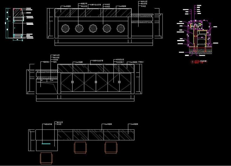 几款<a href=https://www.yitu.cn/su/7680.html target=_blank class=infotextkey>精致</a><a href=https://www.yitu.cn/sketchup/jiedaitai/index.html target=_blank class=infotextkey>接待台</a><a href=https://www.yitu.cn/sketchup/batai/index.html target=_blank class=infotextkey>吧台</a>CAD立面剖面