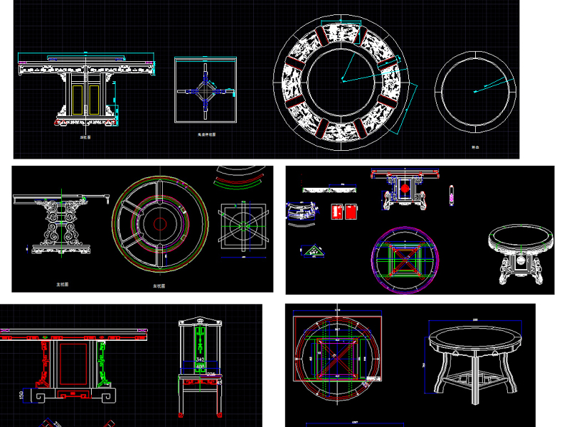 大<a href=https://www.yitu.cn/sketchup/yigui/index.html target=_blank class=infotextkey>衣柜</a>桌子椅子神台宝座中堂cad图库