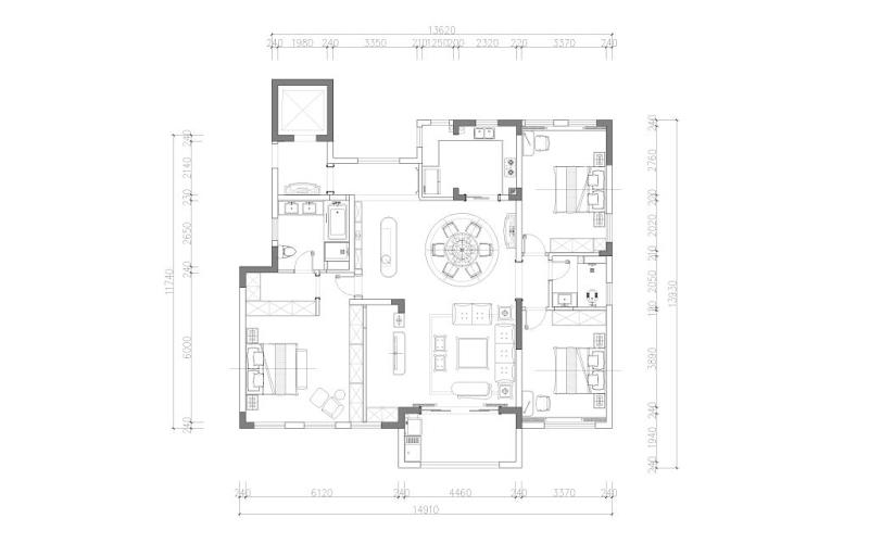 室内家装cad<a href=https://www.yitu.cn/su/7590.html target=_blank class=infotextkey>设计</a><a href=https://www.yitu.cn/su/7937.html target=_blank class=infotextkey>图纸</a>