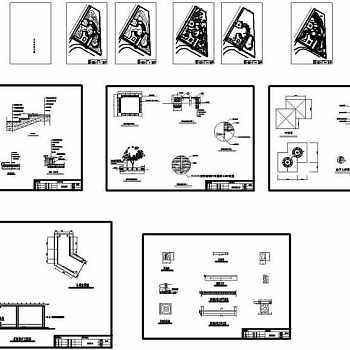 某房地产小区小公园施工图CAD图纸