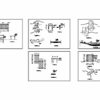 某郊野公园五种桥施工详图CAD图纸