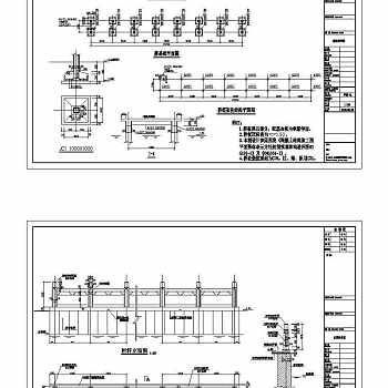 桥头公园景观桥图石栏杆图CAD图纸