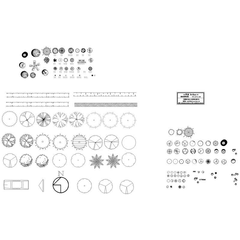 园林图块CAD图例集合