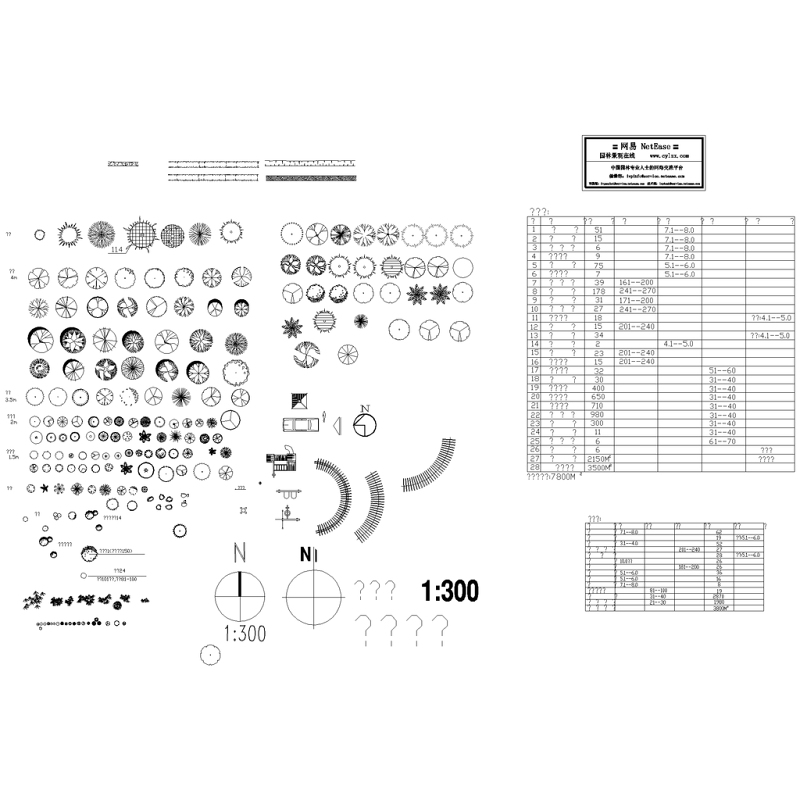 园林<a href=https://www.yitu.cn/sketchup/cao/index.html target=_blank class=infotextkey>草</a>坪CAD图块图例集合下载