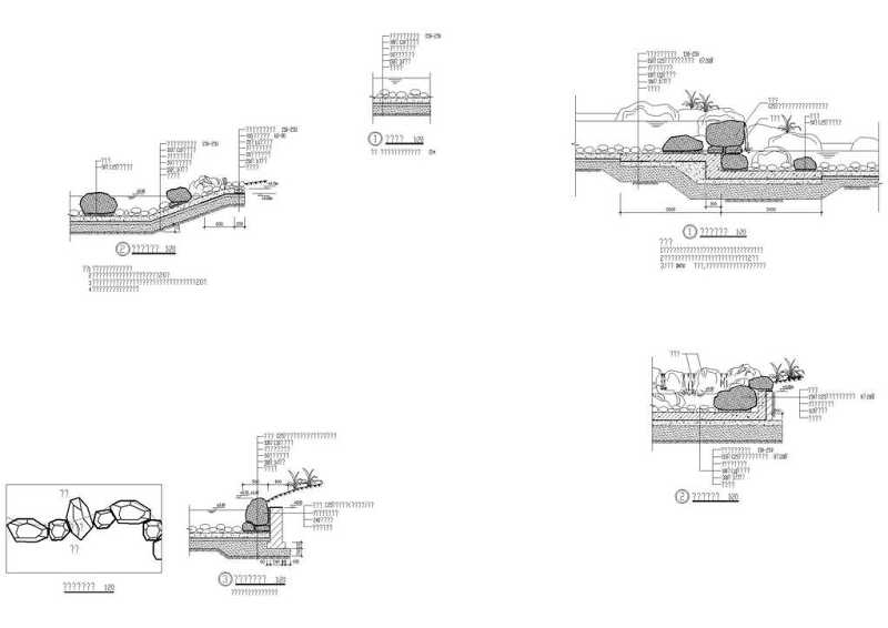 池底驳岸CAD<a href=https://www.yitu.cn/su/7937.html target=_blank class=infotextkey>图纸</a>