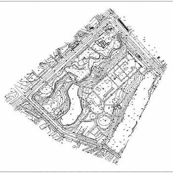 公园景观公园地形CAD图纸