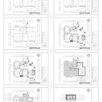 简约风格室内设计整套方案户型平面效果cad图