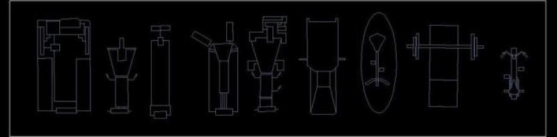 cad建筑图健身器材图片