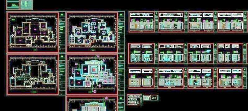 欧式家装cad施工图图片