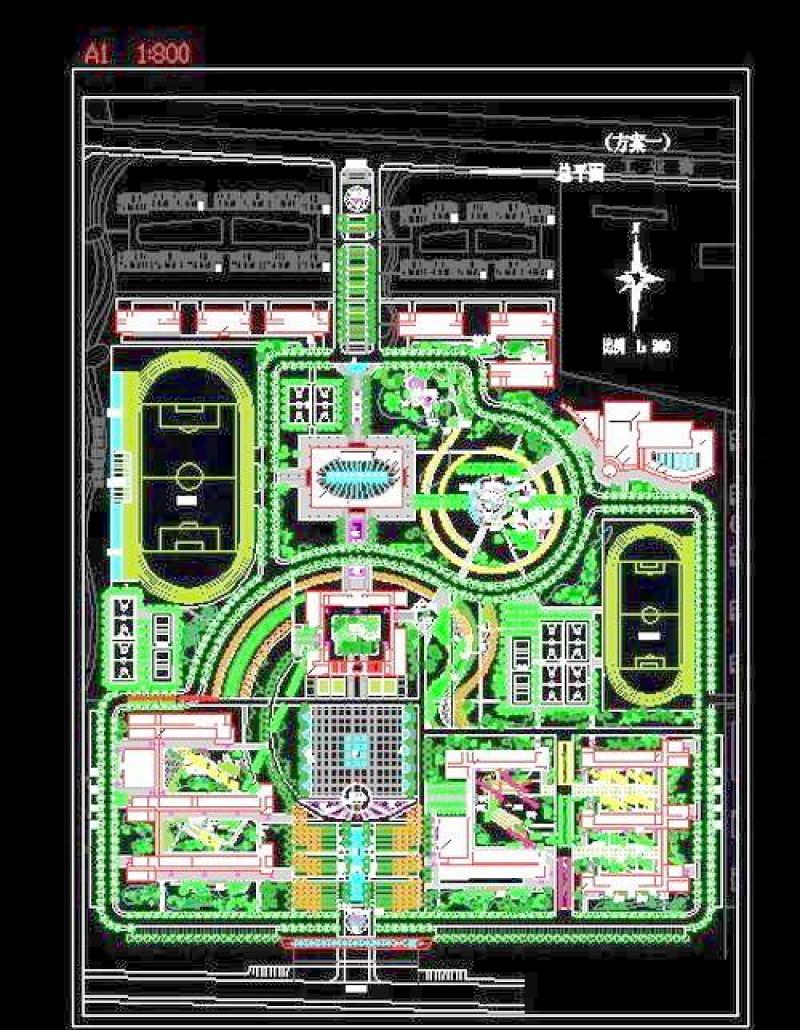 CAD校园规划<a href=https://www.yitu.cn/su/7937.html target=_blank class=infotextkey>图纸</a>