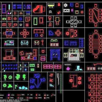 办公家具CAD图块