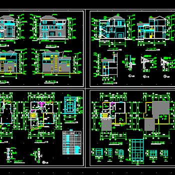 三层别墅CAD图纸