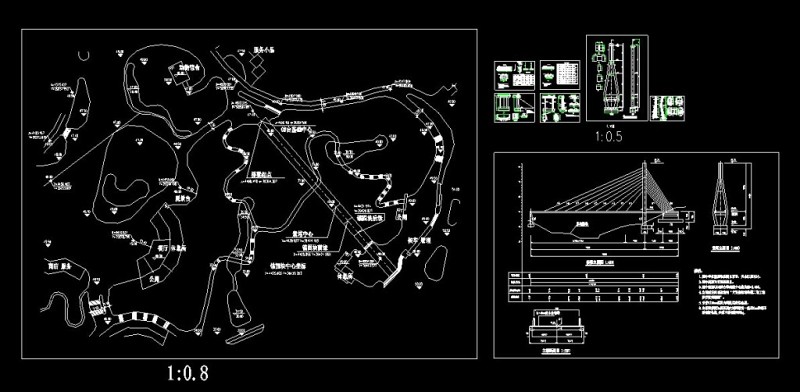 大连市<a href=https://www.yitu.cn/sketchup/dongwu/index.html target=_blank class=infotextkey><a href=https://www.yitu.cn/su/6821.html target=_blank class=infotextkey>动物</a></a>园斜拉<a href=https://www.yitu.cn/su/8137.html target=_blank class=infotextkey>桥</a>CAD全套<a href=https://www.yitu.cn/su/7590.html target=_blank class=infotextkey>设计</a>施工