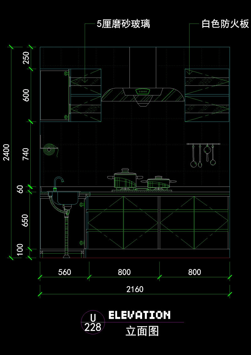 <a href=https://www.yitu.cn/sketchup/chufang/index.html target=_blank class=infotextkey><a href=https://www.yitu.cn/su/8620.html target=_blank class=infotextkey>厨房</a></a>立面图块素材cad图块