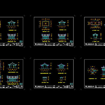 寺庙主配套建筑cad图纸