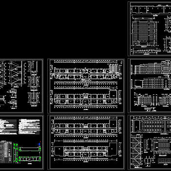 某中学教学楼建筑cad图纸