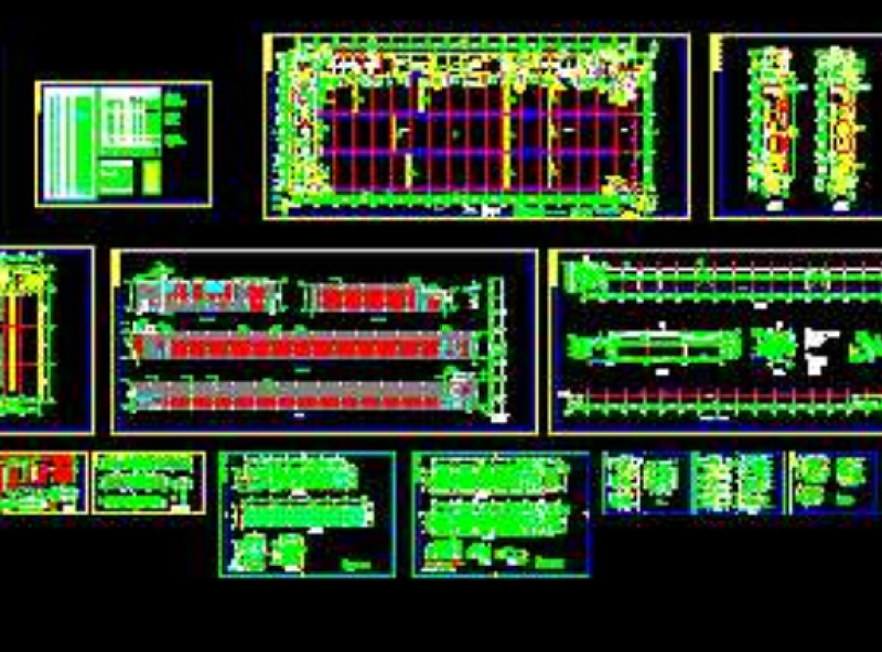 某加工厂房建筑施工图CAD<a href=https://www.yitu.cn/su/7937.html target=_blank class=infotextkey>图纸</a>全套下载