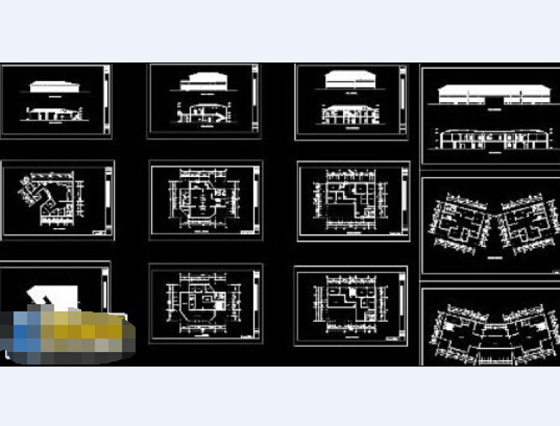 某博物馆建筑cad平立剖施工工程<a href=https://www.yitu.cn/su/7937.html target=_blank class=infotextkey>图纸</a>