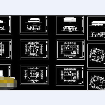 某博物馆建筑cad平立剖施工工程图纸