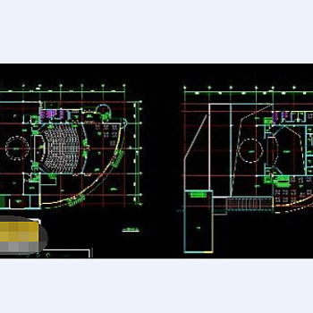 中型剧场建筑cad设计方案施工图纸