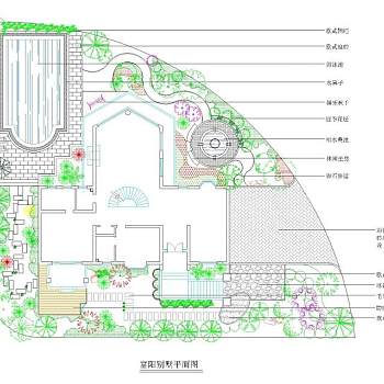 别墅庭院景观设计CAD