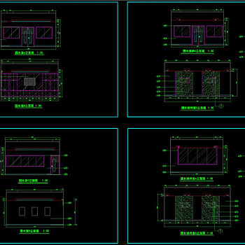 幼儿园园长室及园长接待室CAD立面图