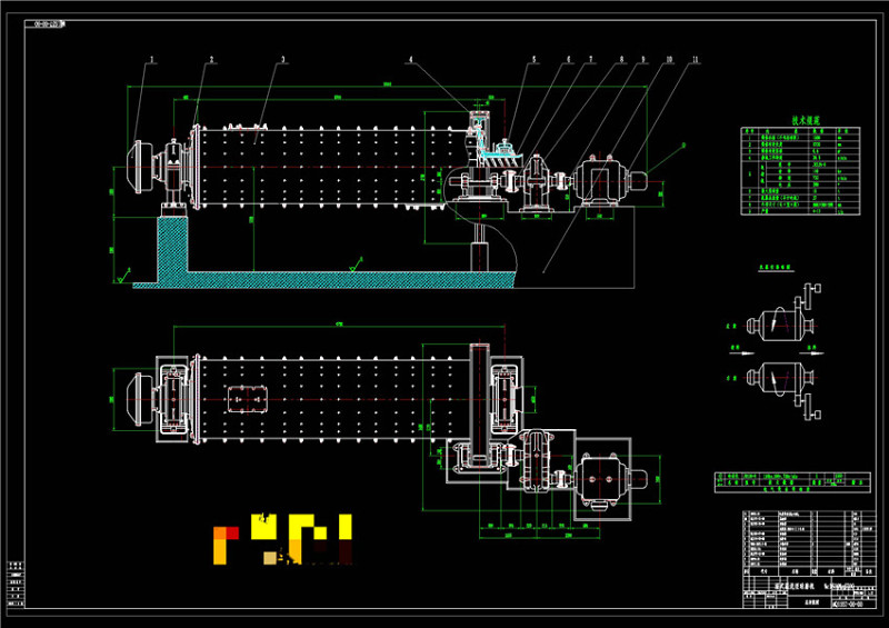 湿式溢流型球磨机CAD机械<a href=https://www.yitu.cn/su/7937.html target=_blank class=infotextkey>图纸</a>