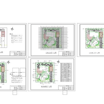 别墅景观设计施工图纸CAD绿化