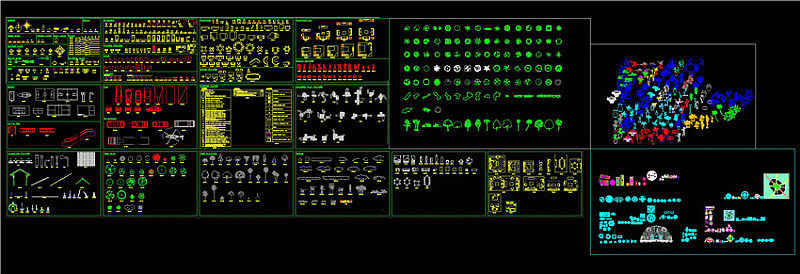建筑室内园林综合CAD景观图纸