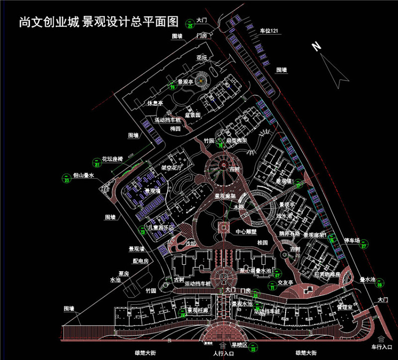 景观总<a href=https://www.yitu.cn/su/7392.html target=_blank class=infotextkey>平面</a>CAD景观<a href=https://www.yitu.cn/su/7937.html target=_blank class=infotextkey>图纸</a>