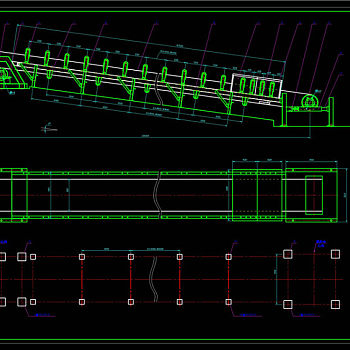 带式输送机总装图CAD机械图纸