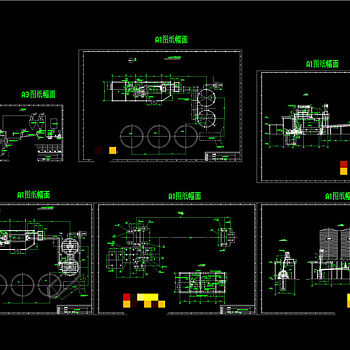 粉煤灰分选CAD机械图纸
