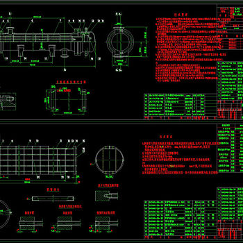 浮头式换热器设计素材CAD机械图纸