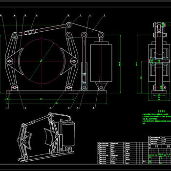 制动器CAD机械图纸
