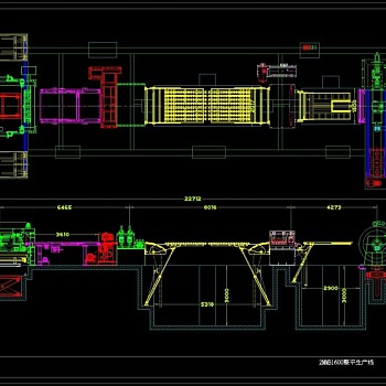 生产线总图CAD机械图纸