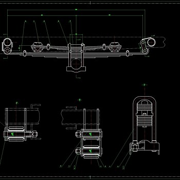 后悬架装置图CAD机械图纸