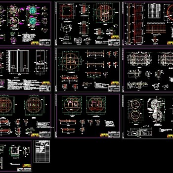 灰库土建施工全套图CAD机械图纸