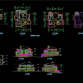 别墅建筑设计图cad图纸