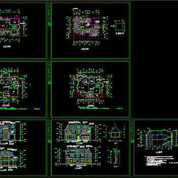 别墅cad图纸