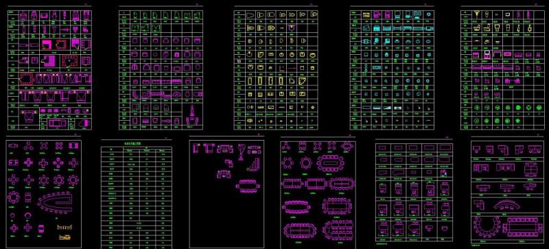 cad室内<a href=https://www.yitu.cn/su/7590.html target=_blank class=infotextkey>设计</a>家具图库