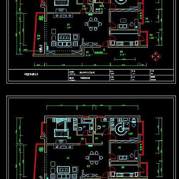 cad某家装施工平面图