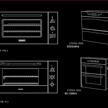 cad烤箱与消毒柜