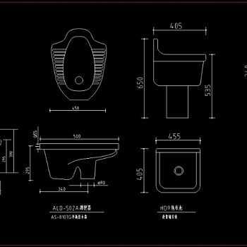 cad坐便器与拖布池