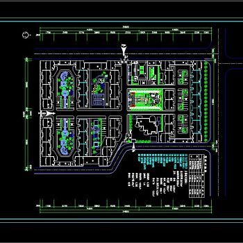居住区规划总平面图CAD图