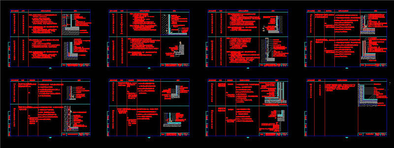 墙地相接CAD图纸素材