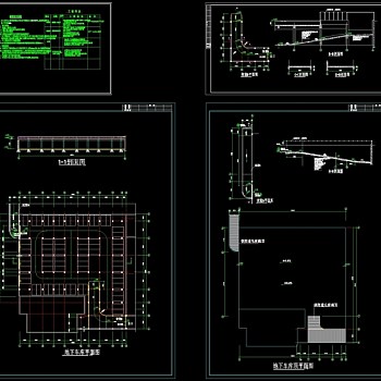某小区地下车库施工图CAD图纸