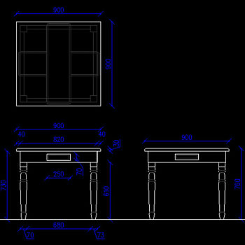 整套办公家具CAD图纸