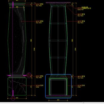 柱子大样cad详图