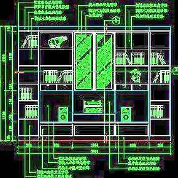 书柜CAD详图素材41