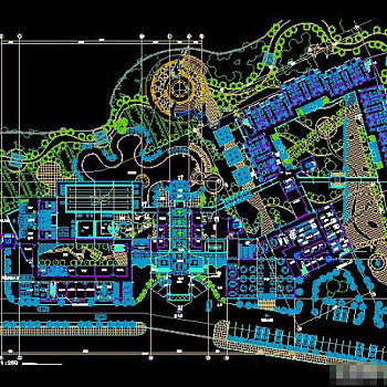 度假村cad平面图